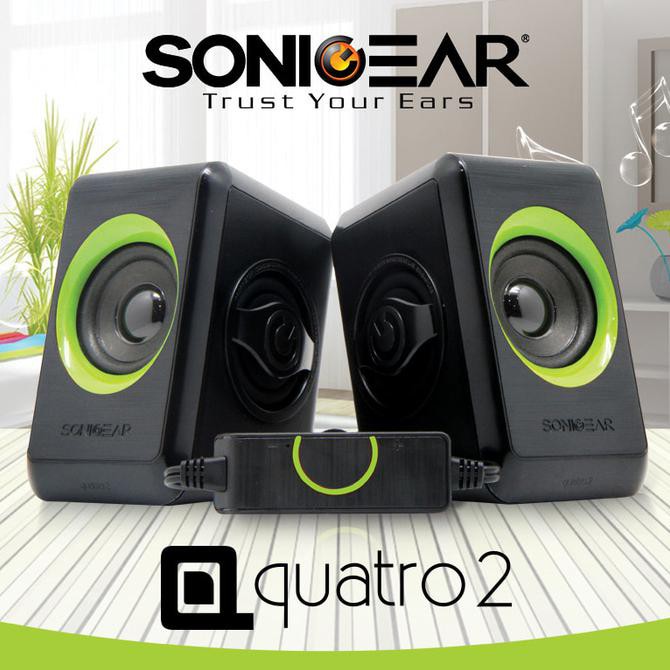 PROMO Speaker aktif SONICGEAR Quatro 2 Portable 2.0 Speaker STOK TERBATAS