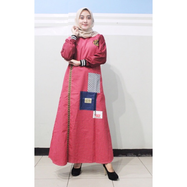 GAMIS KATUN IMPORT BORDIR TEMPEL FENDI