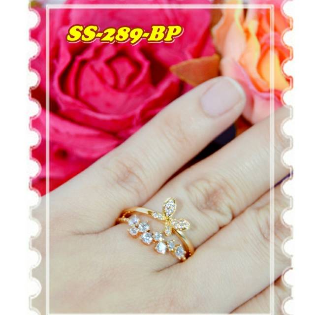 Cincin xuping SS 289 kupu kupu gold