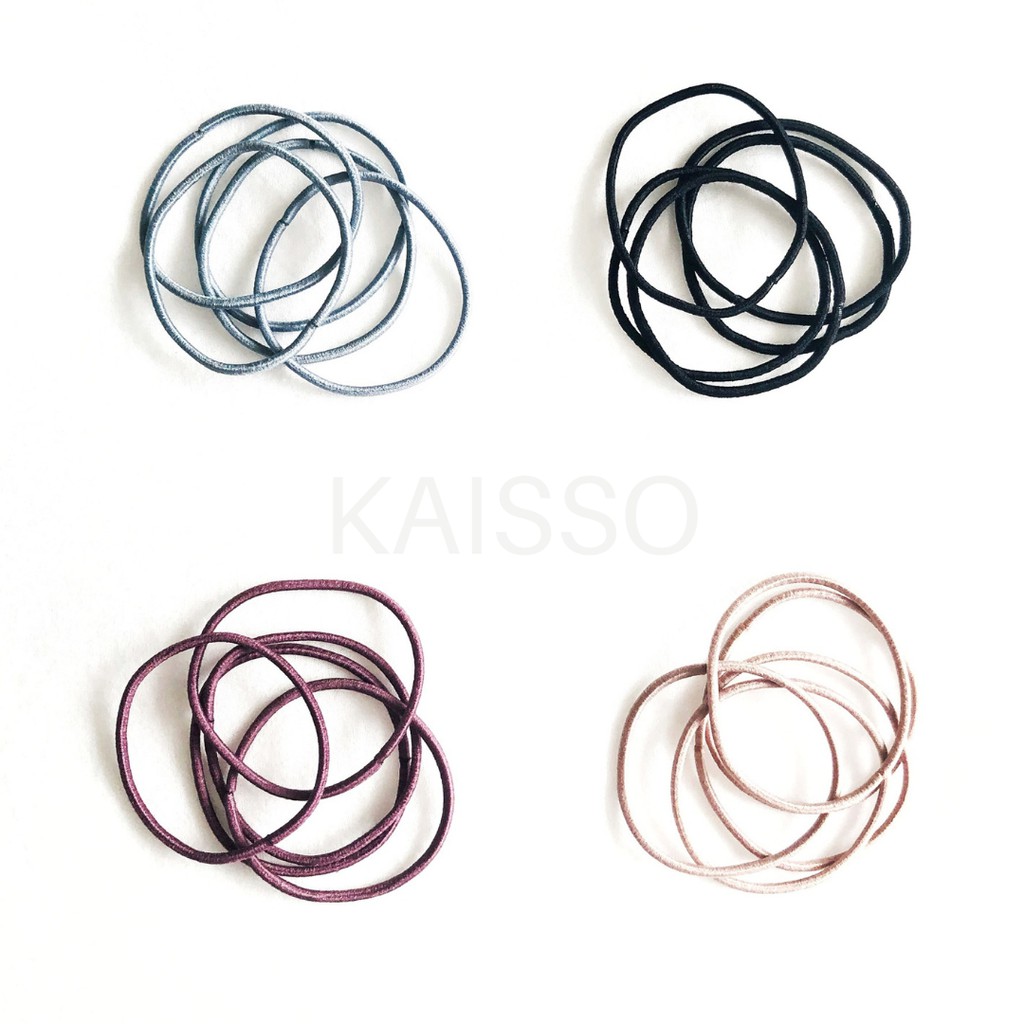 KAISSO - [100 PCS] IKAT RAMBUT KOREA / KUNCIR RAMBUT / KARET RAMBUT WARNA WARNI