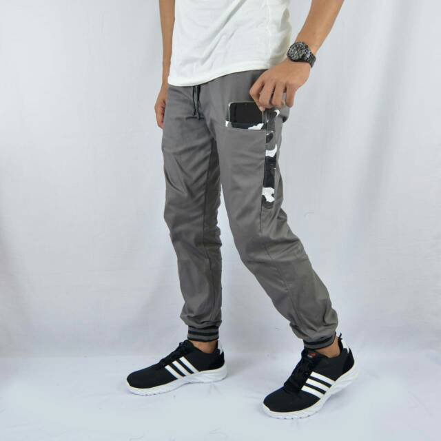 PREMIUM CELANA JOGGER JOGER PANJANG LIST STRIPE ARMY CELANA GUNUNG PANJANG HIKING KATUN TWILL TEBAL