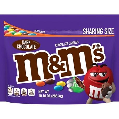 

M&M Mnm Dark Chocolate Peanut 286.3 gram Snack Import