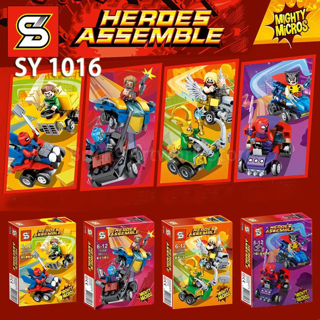 Brick Hero Avengers Vehicle Mighty Micros SY 1016 (A-D) Set 4