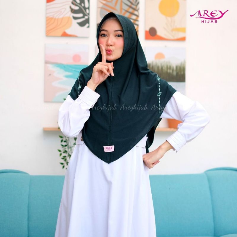 JILBAB INSTAN SALSA AREY OVAL BORDIR KOMBINASI-1