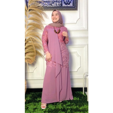 E.C > GAMIS LUMINA DRES SELENDANG MIX CERUTY  - GAMIS TERBARU - GAMIS MODERN - GAMIS MEWAH - GAMIS B