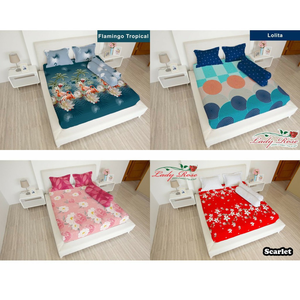 Sprei Lady Rose Ukuran 160x200 Queen Seprai Karakter Ladyrose