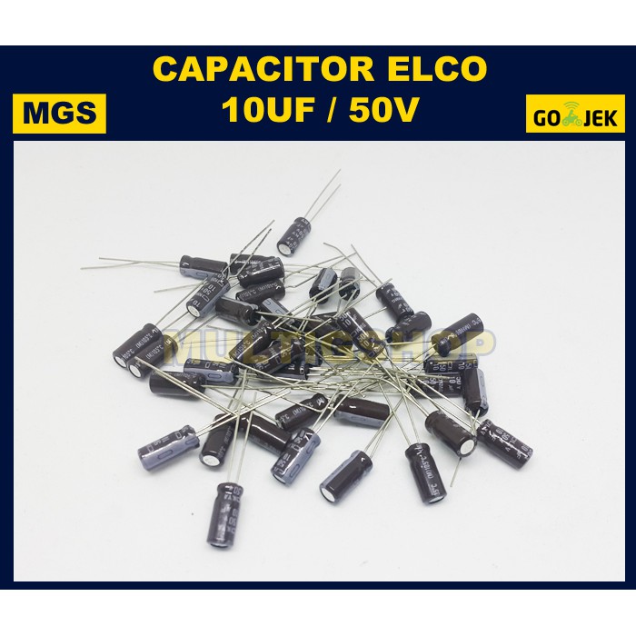 100Pcs Kapasitor Elco 10uf 50v Capacitor Elko 10uf 50v