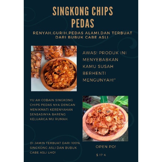 

KRIPSET,(SINGKONG CHIPS PEDAS)