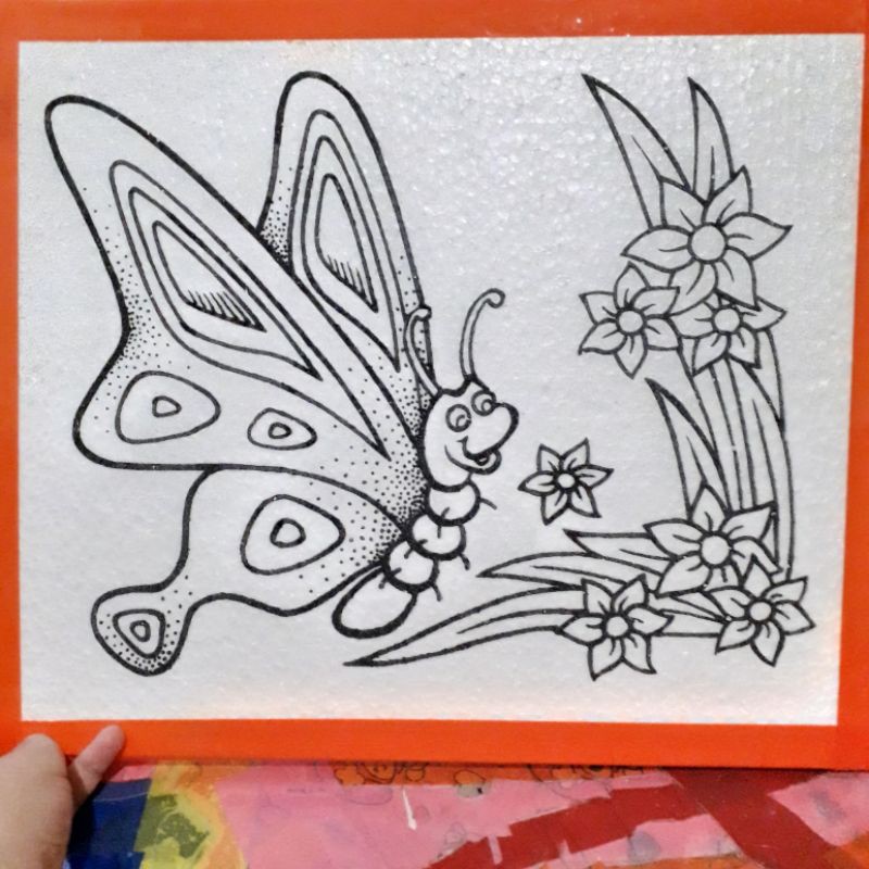 

styrofoam lukis anak