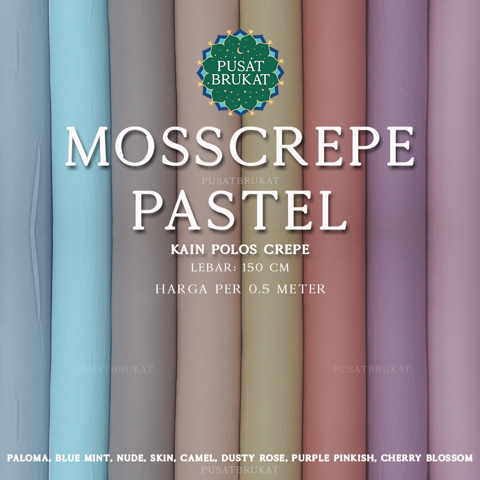 KAIN MOSSCREPE 1/2 - BAHAN MOSCREPE / MOSS CREPE / MOSCHINO [harga per 0.5m]