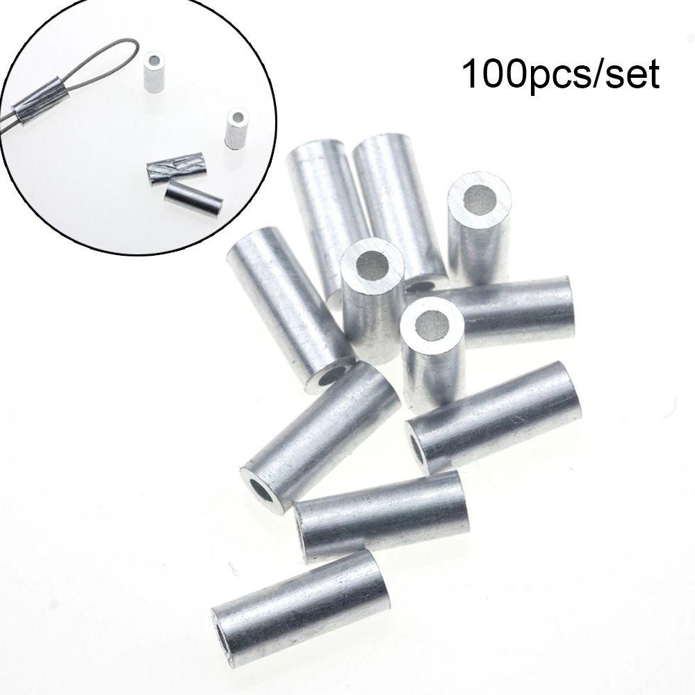 Suyo 100pcs/lot Kawat Pancing Tabung Konektor Panas High Quality single Aluminium