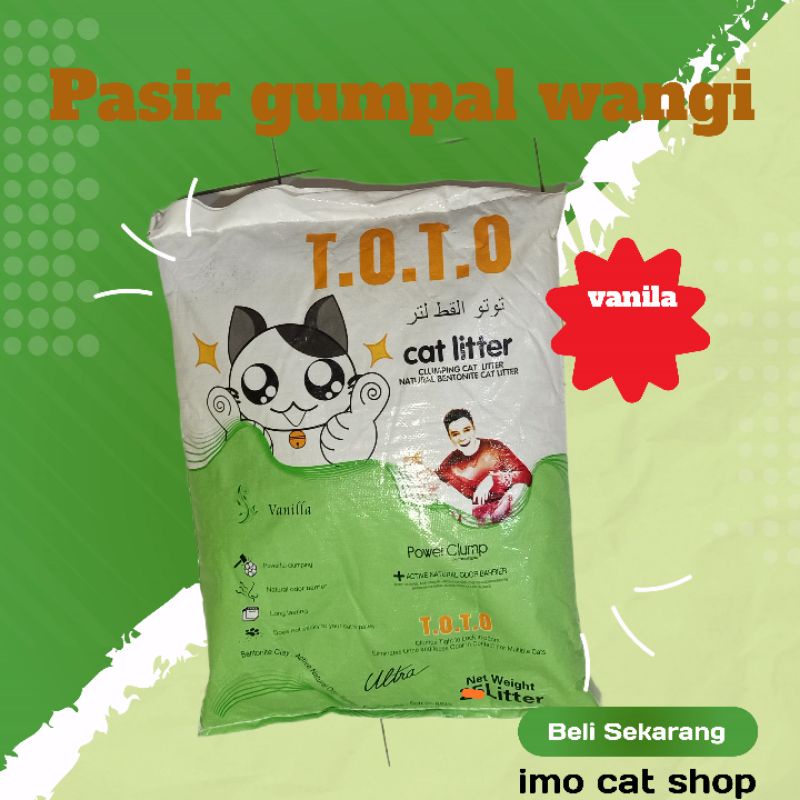 toto pasir kucing gumpal wangi 10 lt