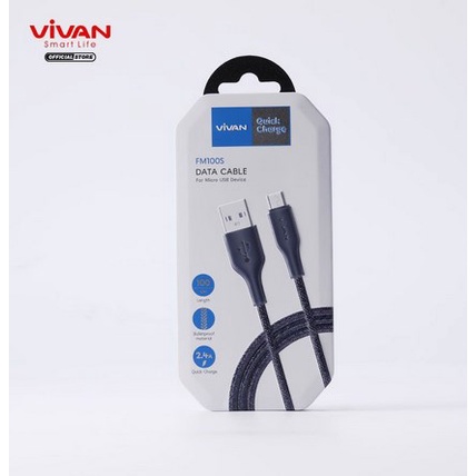 ITSTORE Kabel Data Vivan FM100S 2.4A Mikro USB Original