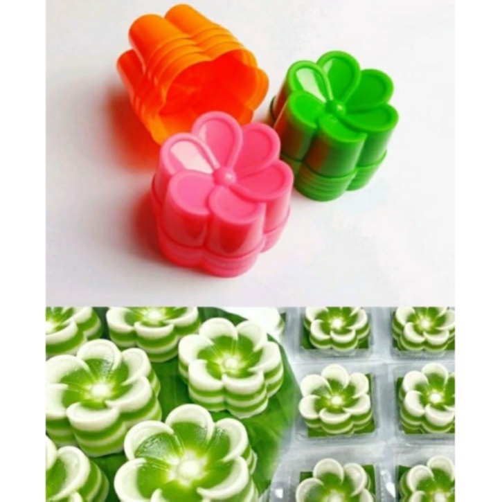 Cetakan Puding Agar Jasmine / Cetakan Jelly / Cetakan Putu Ayu Jasmine / Cetakan Kue Plastik isi 12pcs