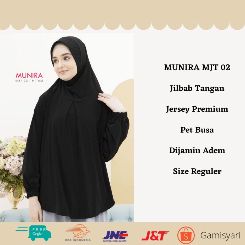 Hijab Instan Jilbab Tangan Bahan Jersey Premium Adem Nyaman Ukhti Munira Bergo Syari Dewasa Hijab  O