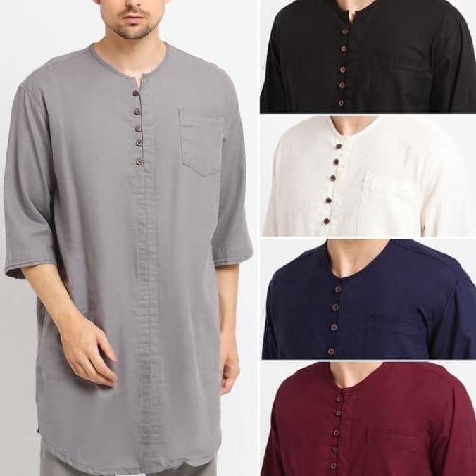 FTSL ASQ LINEN RAMI gamis pakistan kurta koko 3/4