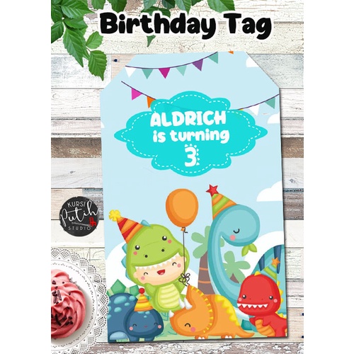 

Thank you card /birthday, aqiqah, dll tema dinosaurus dino