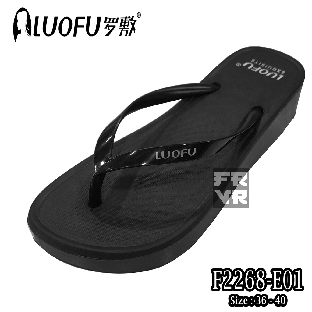 Luofu Exquisite Sendal Jepit Flat Wedges Multiwarna Terbaru EVA F2268-E01