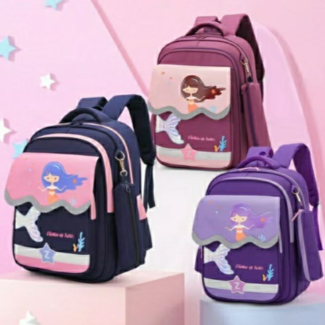 PROMO!! Tas Anak Sekolah Anak Laki Laki dan Peremouan Terbaru2021 / Tas Ransel Anak Karakter / Tas Sekolah Anak MODEL SHARK dan MERMAID Bisa COD/ Tas Anak Sekolah Hiu dan Duyung / Ransel Set 2 in 1 plus Kotak Pensil /Best seller dan Terlaris