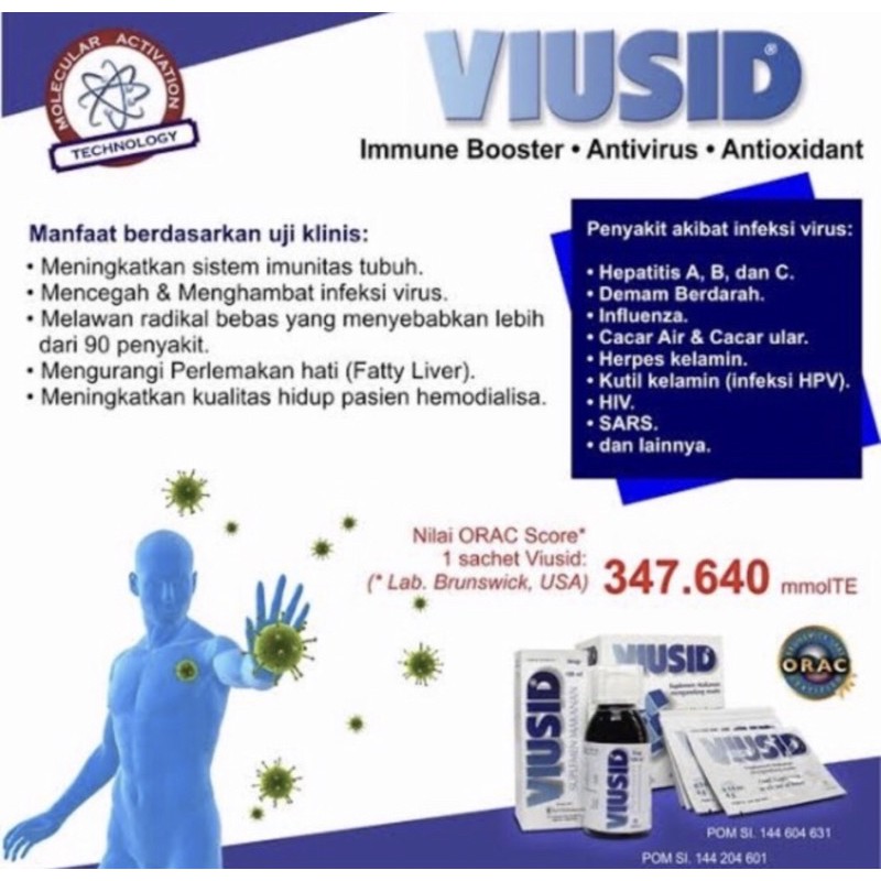 Viusid sirup 100 ml ( antivirus pilihan untuk HIV, hepatitis, dll )