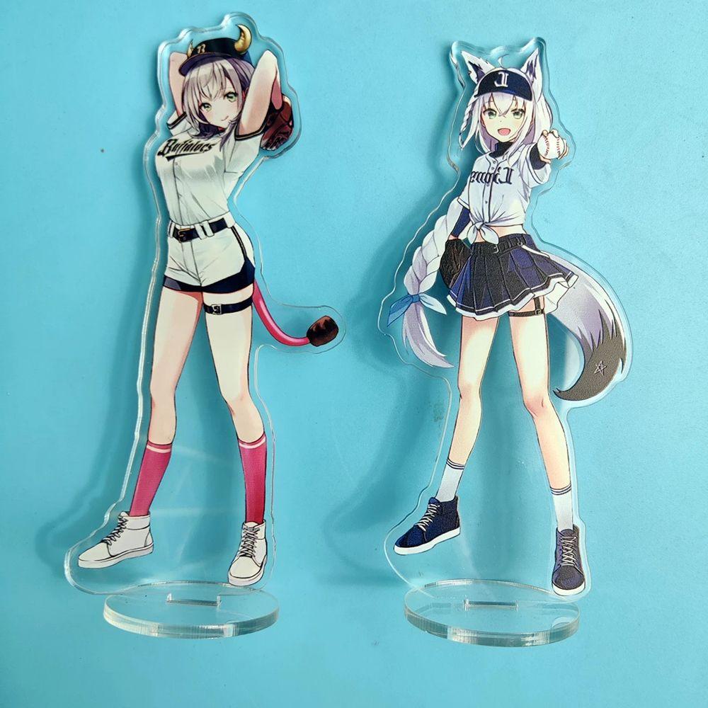 Lanfy Anime Figure Stand Dua Sisi Hadiah Anak Model Transparan Mainan Figure Model Karakter Anime Plat Akrilik