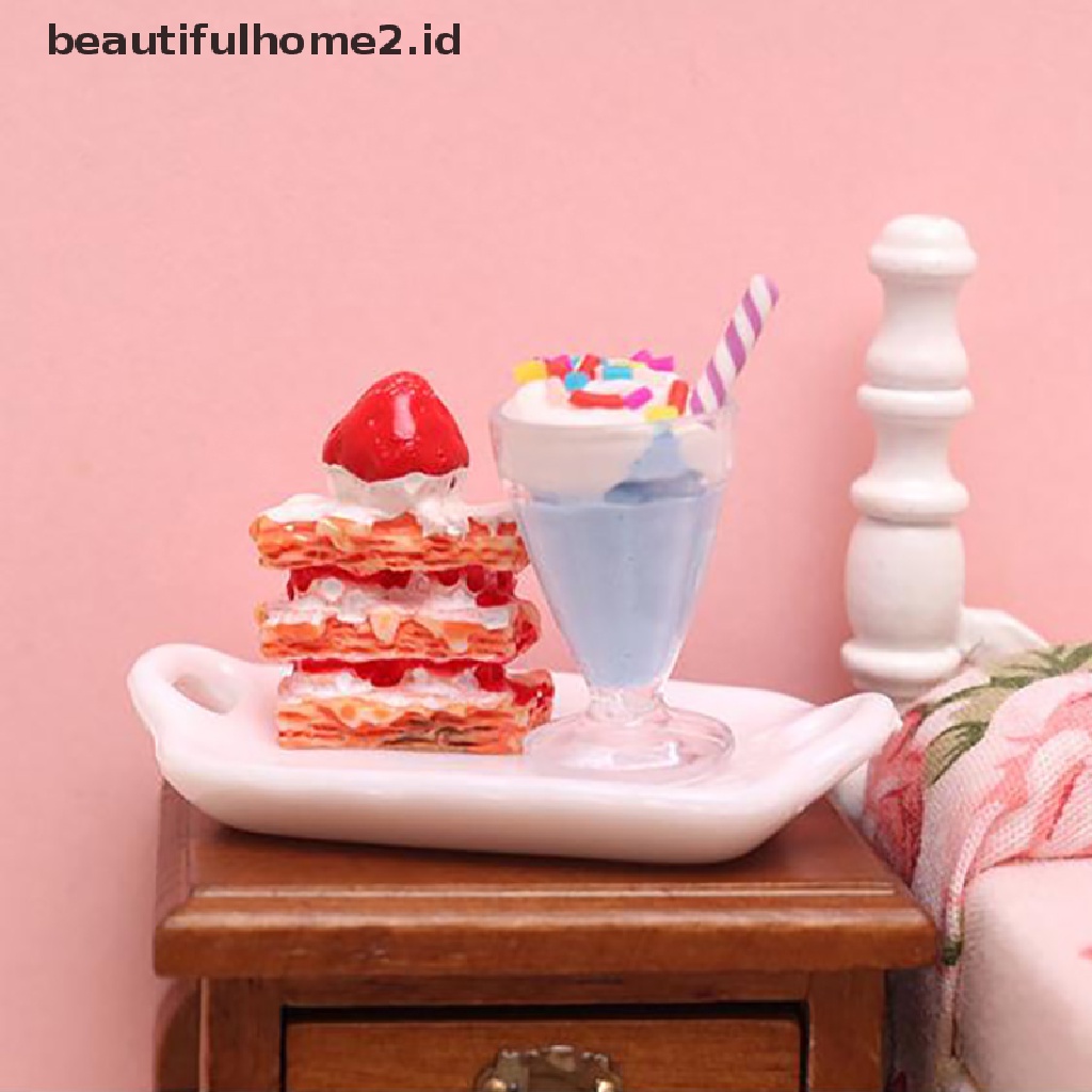 (beautifulhome2.id) 1pc Mainan Miniatur Es Krim Skala 1: 12 Untuk Aksesoris Dapur Rumah Boneka