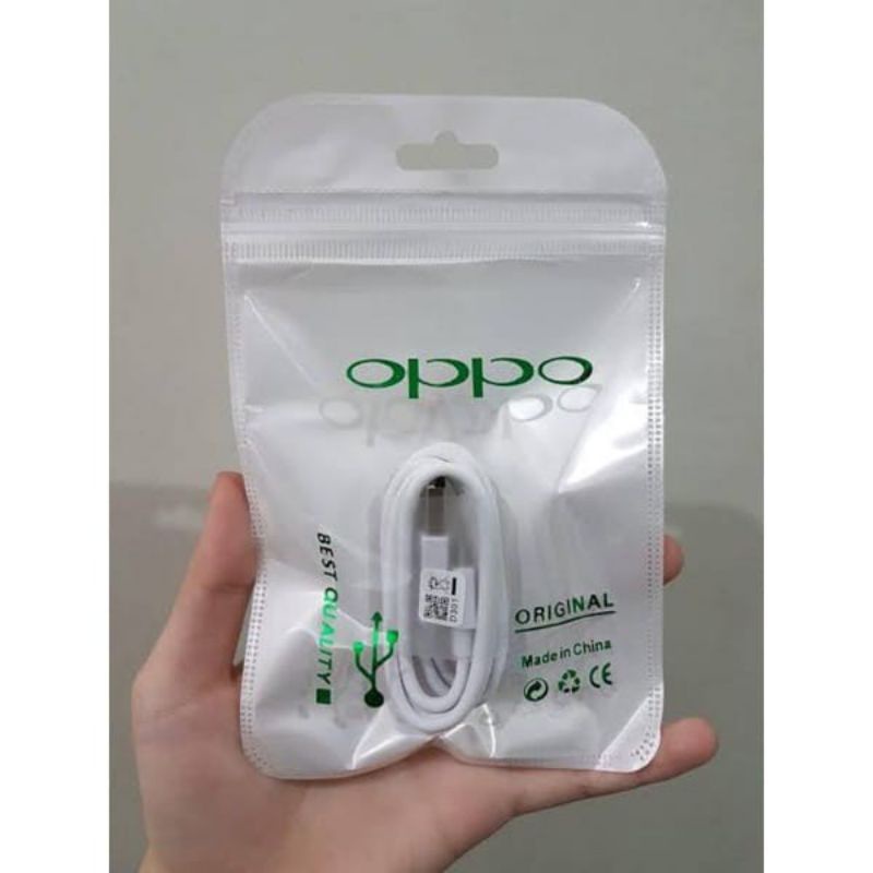 KABEL DATA OPPO F7 ORIGINAL MICRO USB VOOC (kemasan Plastik)