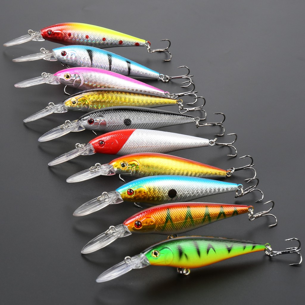 Sougayilang 13 cm/11g Ikan Kecil Crankbait Lure Metal Triple Fishing Hooks Fishing Bait Fishing Lure