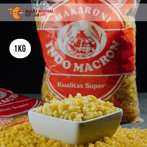 

MAKARONI KHUSUS REBUS KILOAN MENTAH INDOMACRON (UNTUK SEBLAK, SOP, BAHAN MAKARONI SCHOTEL) 1KG