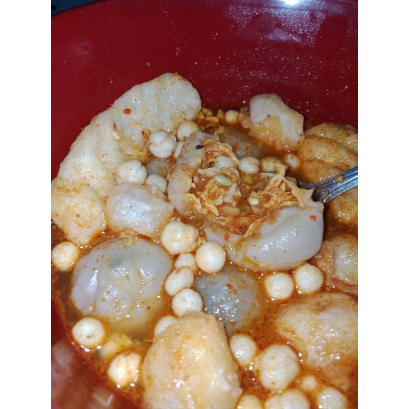 

Baso Aci isi ayam suwir pedas