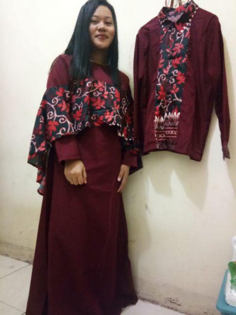 Cp Quinsy Couple Gamis Batik Quinsy Tunia