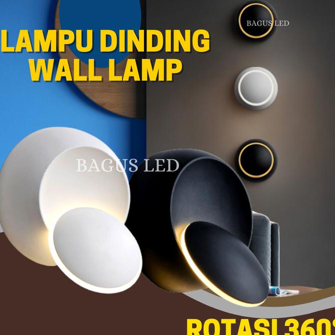 LAMPU DINDING WALL LAMP LED LAMPU MODERN MINIMALIS MOON LIGHT