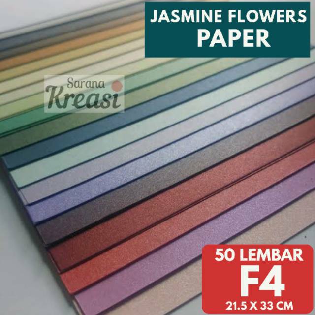  Kertas Karton Jasmine  Flowers Paper F4 isi 50 Lembar 