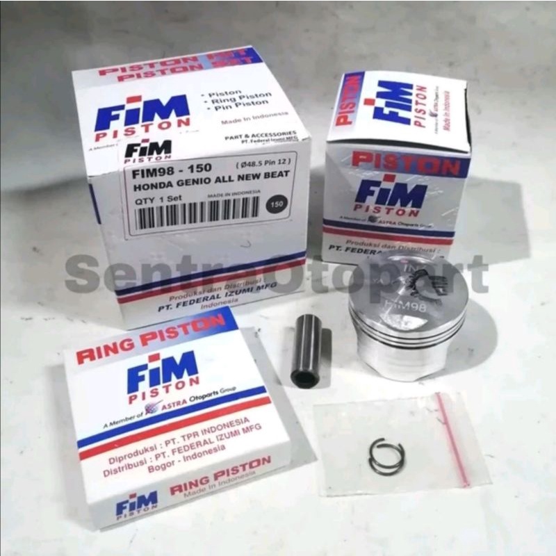 Piston seher kit beat led 2020 scoopy 2021 genio oversize 150 fim