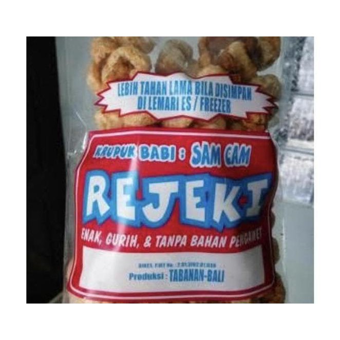 

Dijual Hot Sale Krupuk Samcan / Kulit Babi Rejeki Khas Bali 200Gr - 70Gr Terlaris