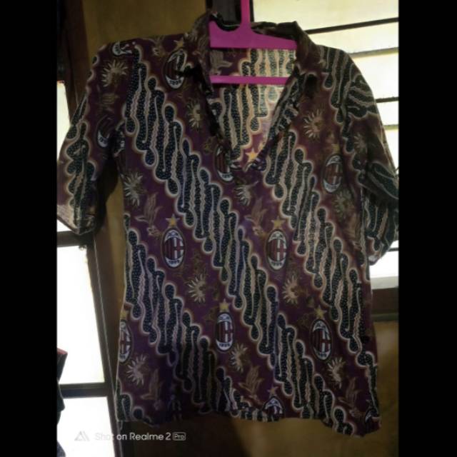 Batik preloved motif bola AC Milan
