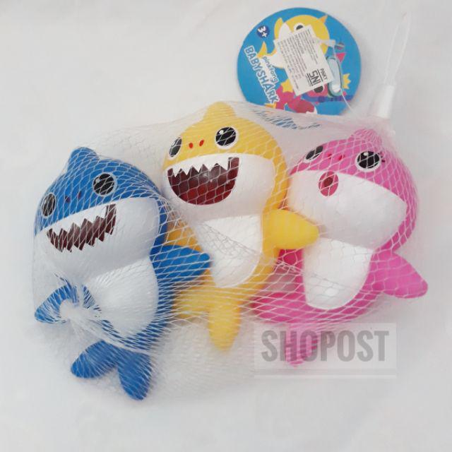 Mainan Baby Shark Pencet Bunyi Set Anak Bayi-Isi 3