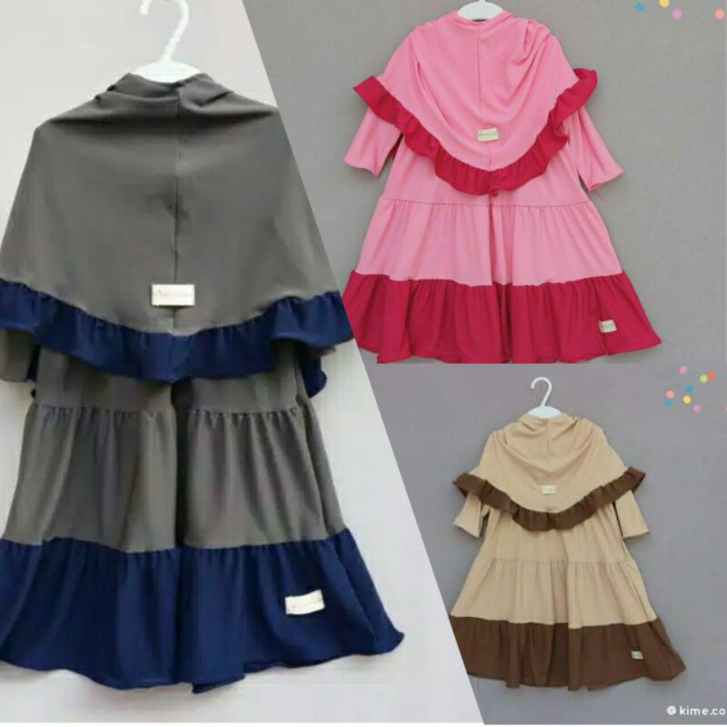 koleksi gamis anak uzi olshop/gamis anak aisya syari/ fashion muslim terbaru dan murah