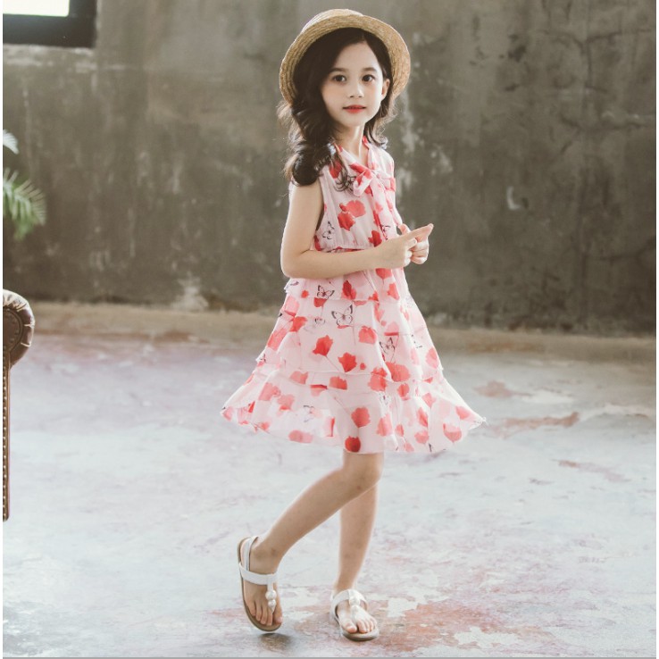 babyfit BRIGHT FAIRY baju dress anak perempuan model lengan yukensi bahan ciffon