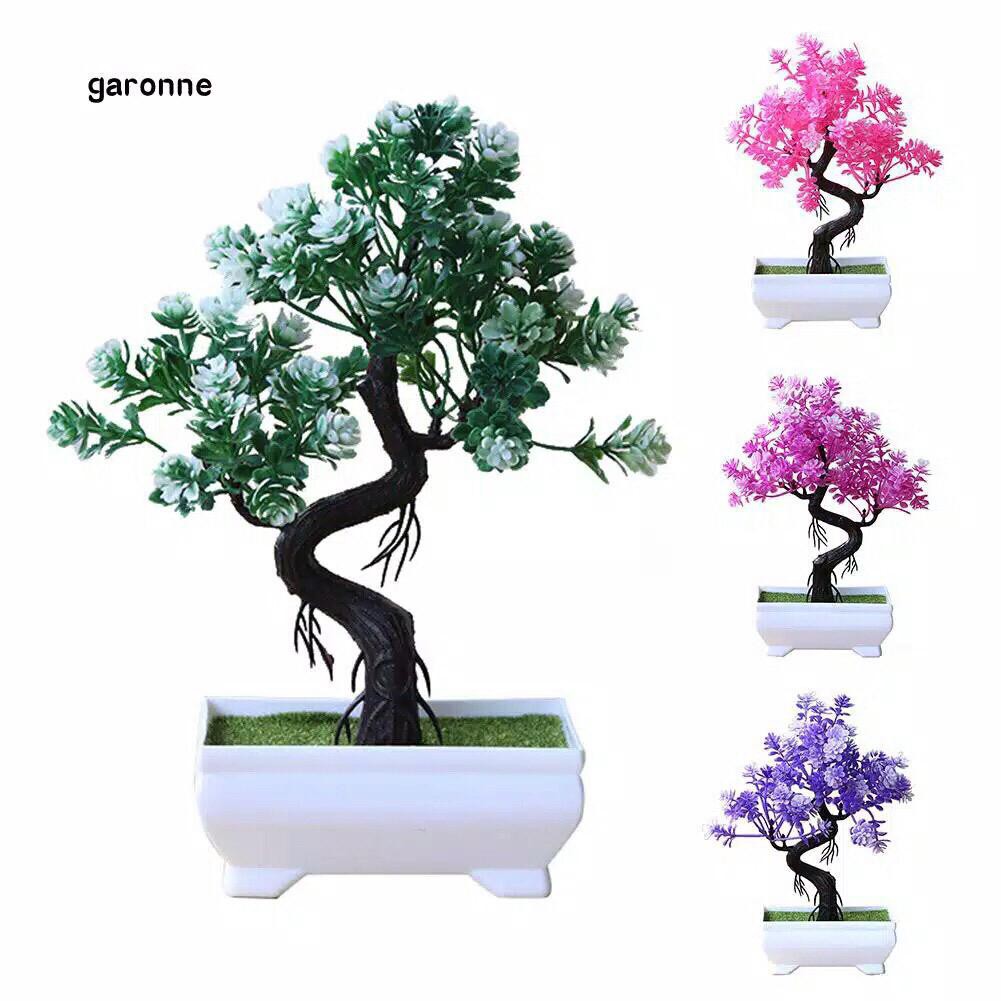 Grosir - 439 Ornamen Tanaman Pohon Bonsai Artificial Flower Decoration Pot Bunga Hias Dekorasi Meja