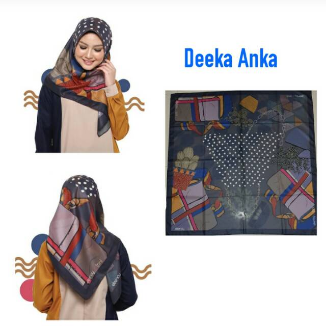 Kerudung voal motif deenay kw