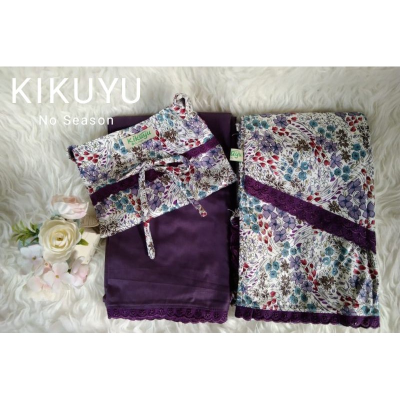 Mukena Katun Jepang Kikuyu Simple Seri Polos Ukuran Jumbo