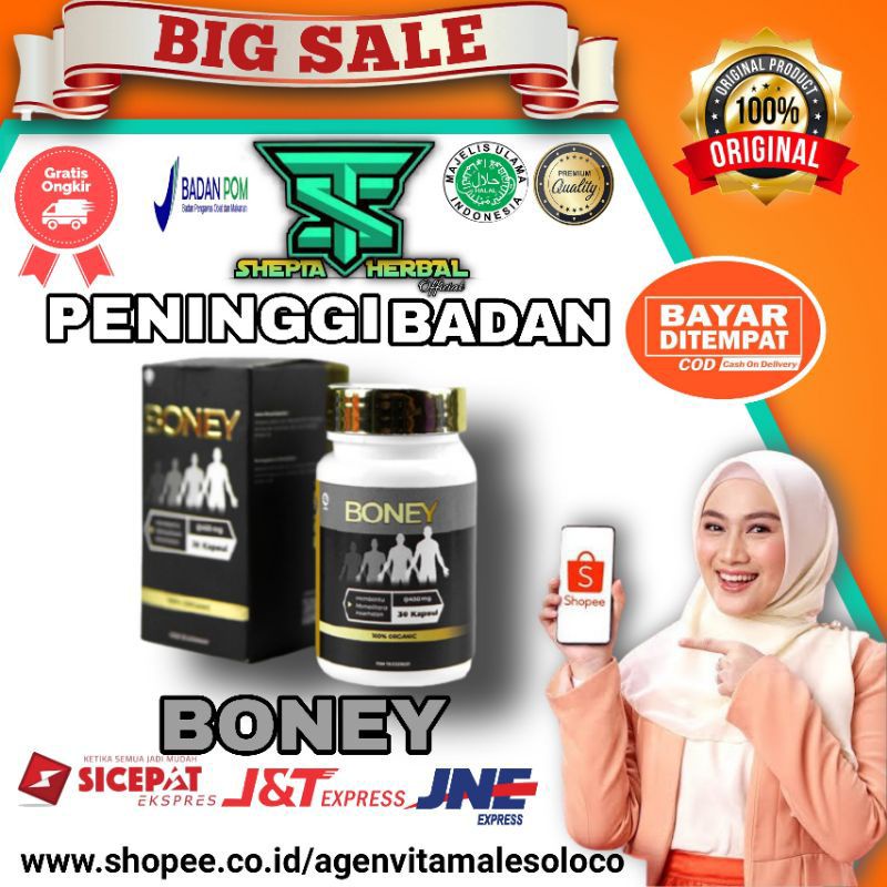 ORIGINAL BONEY KAPSUL HERBAL PENINGGI BADAN ORIGINAL BESTSELLER