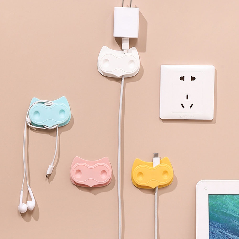 1pc Klip Kait Kabel Bentuk Kartun Burung Hantu Model seamless Untuk Dinding