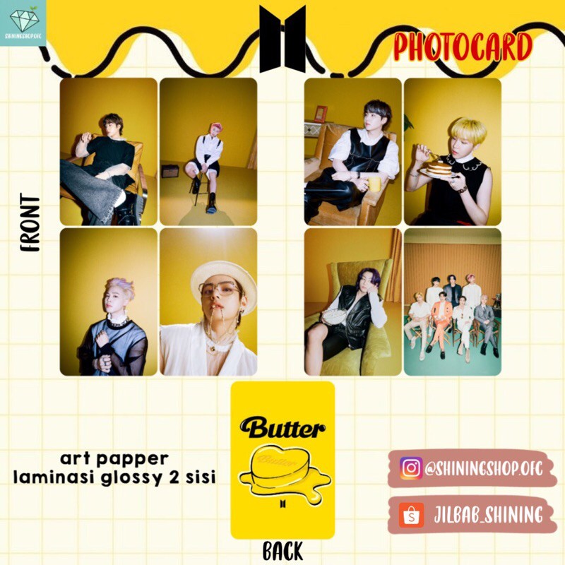 [unofficial] 1set/8pc photocard BTS/pc bts/photocard BTS butter