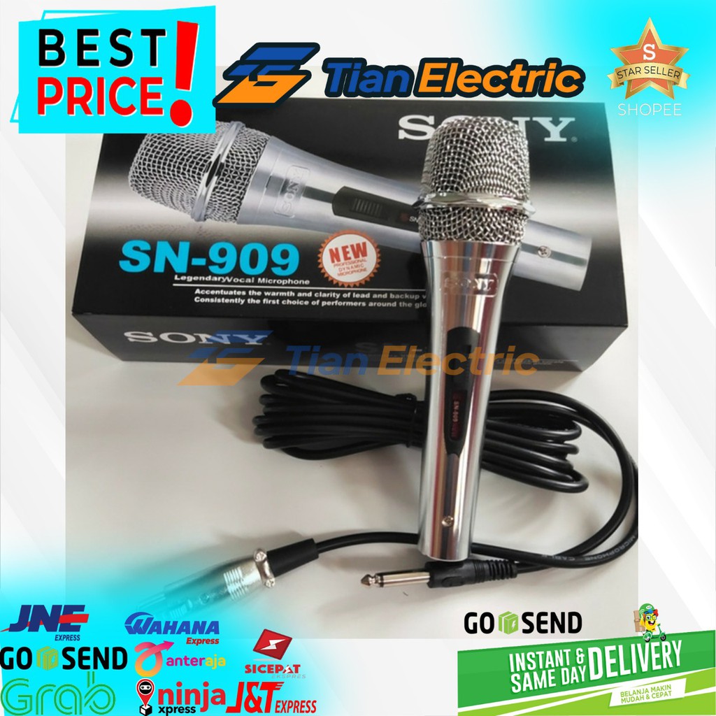 SONY SN-909 Microphone Kabel Body Besi