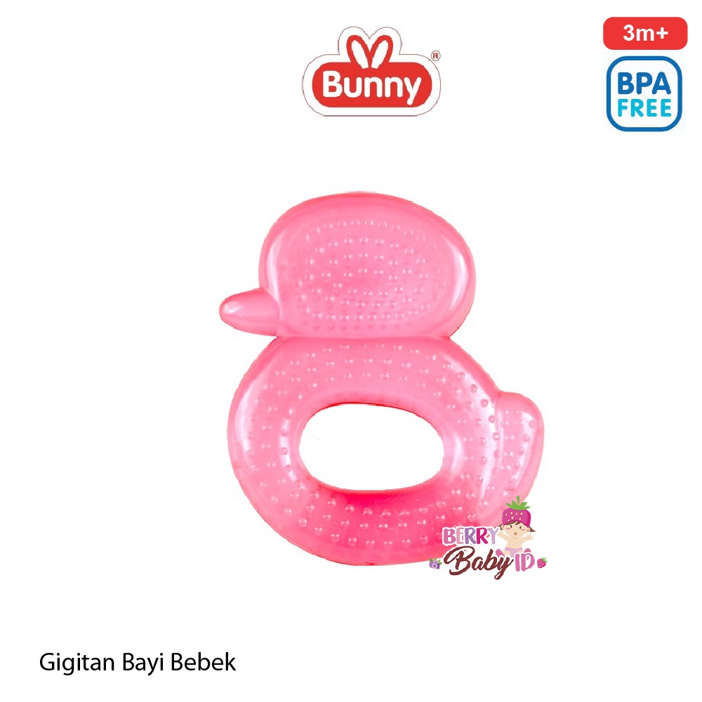 Lusty Bunny Mainan Gigitan Bayi Silikon Water Filled Teether Duck Fish Berry Mart