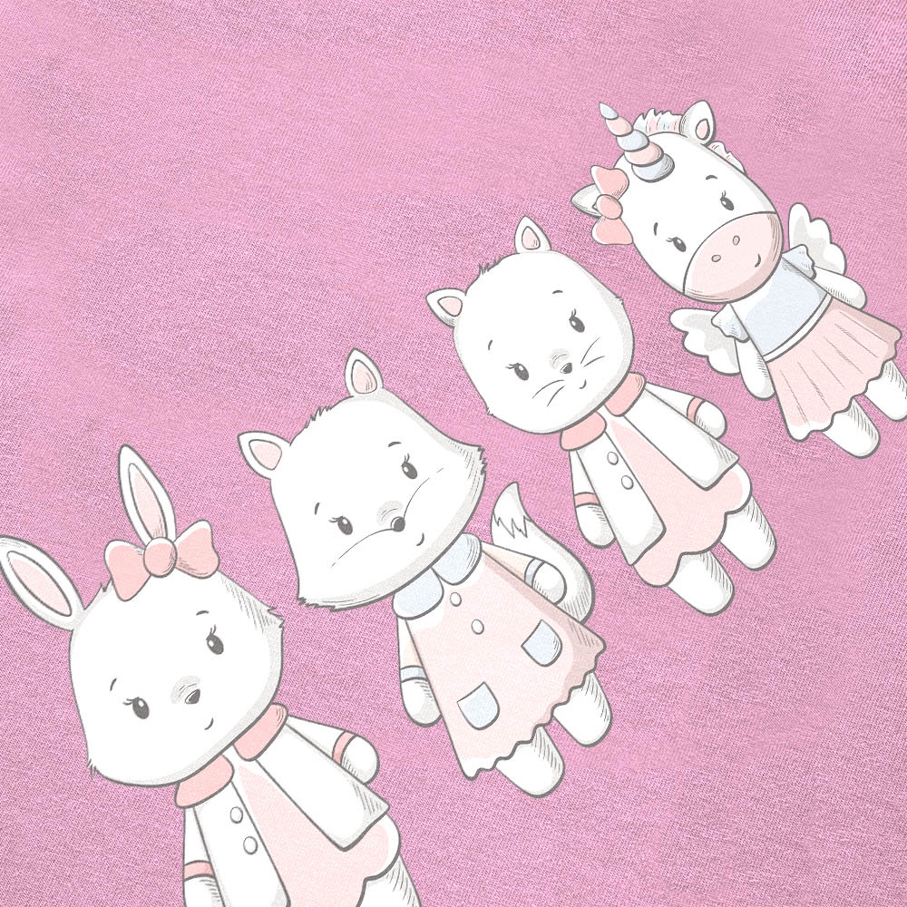 Naked&amp;Free - Kaos Setelan Bayi &amp; Anak Gambar Quartet - Bahan Katun Combed 30s Lembut &amp; Nyaman