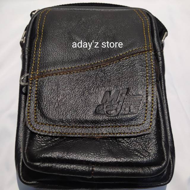Tas Selempang Pria Kulit Asli Untuk menyimpan HP Dompet dan Keperluan sehari