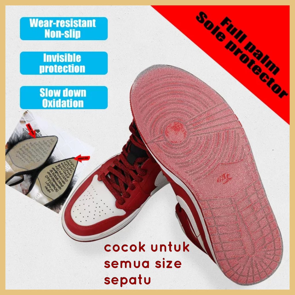 SEPASANG HARD GLAZE SHOE PROTECTOR PELINDUNG ALAS SEPATU ANTI LICIN AKSESORIS SEPATU PRIA PELINDUNG SOL SEPATU SNEAKERS AS33